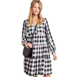 𝅺Anthropologie Maeve Plaid Tiered Dress - NWT!